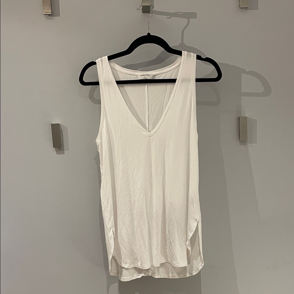Babaton Cream V-Neck Tank Top